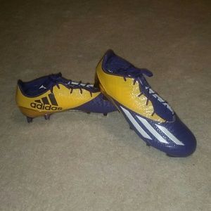 purple gold football cleats